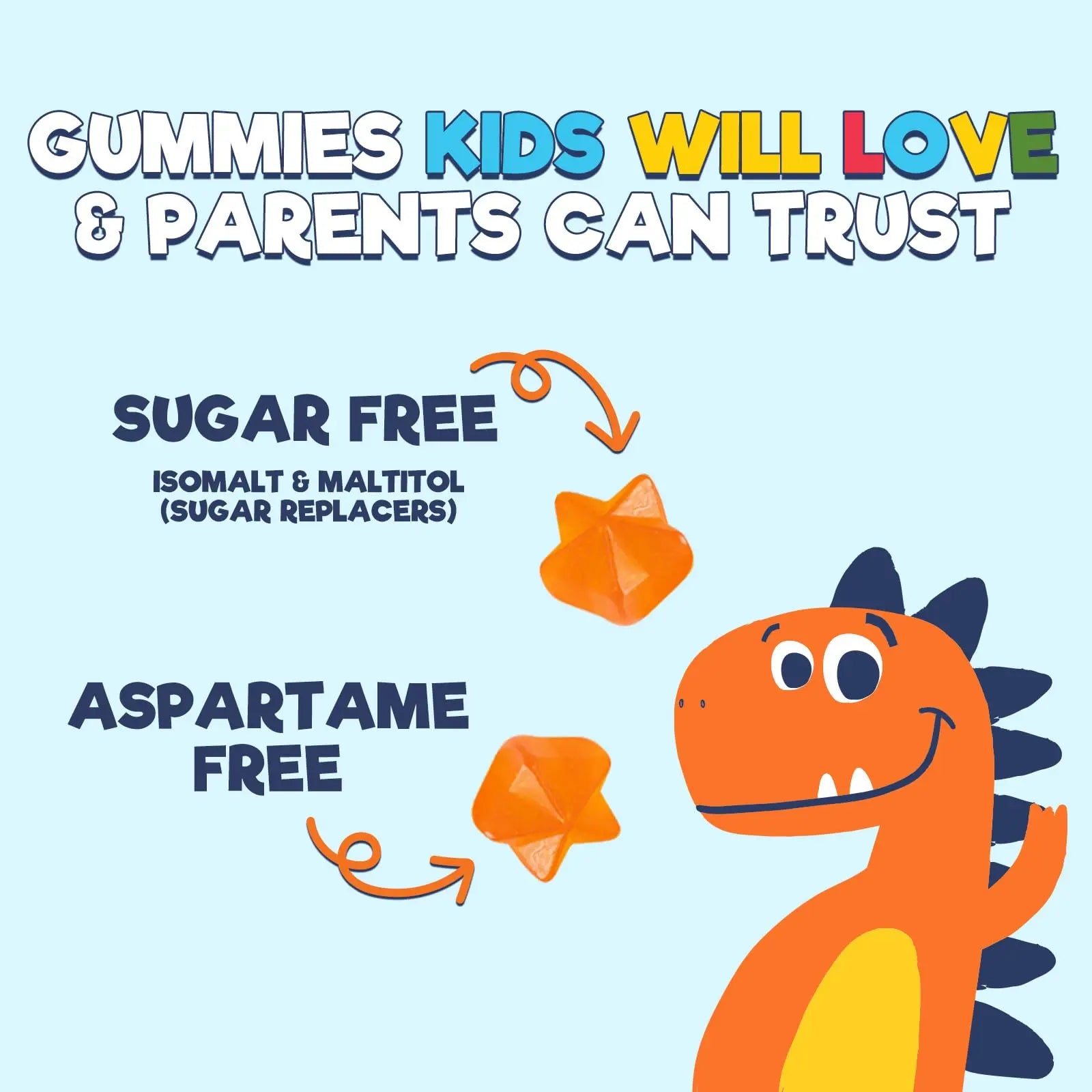 Kids Multivitamin Gummies - Improved Sugar-Free Formula - 100% Daily Folate, Kids Vitamins with Essential Vitamins A, C, D3, E, B6, B12 Nature's NutritionAu supplements