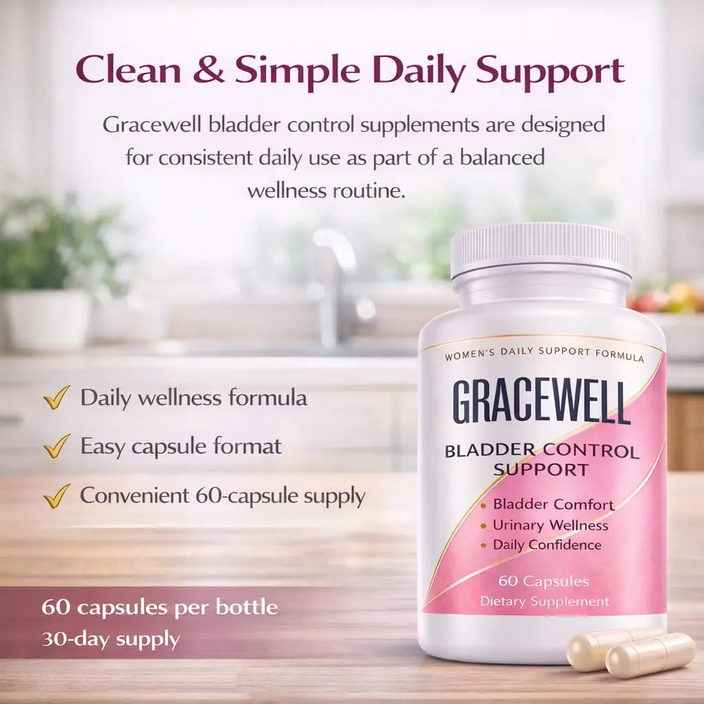DXWXH Gracewell Bladder Wellness Supplement for Women & Men, Herbal Support with Asian Ginseng, Chinese Yam, Chinese Peony, Urinary Tract Health Formula, 60 Capsules (1) DXWXHnz supplements