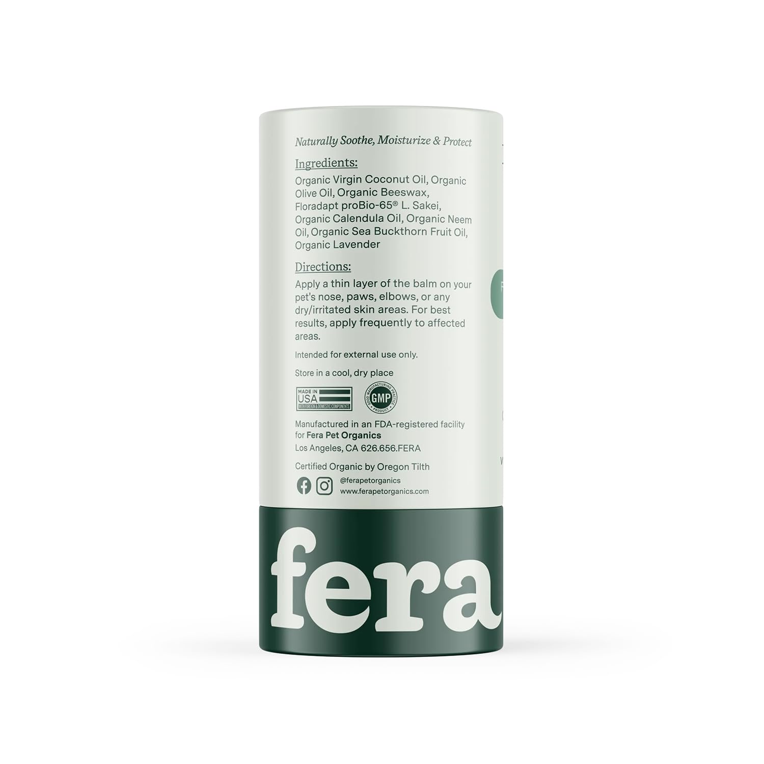 Fera Pets PawBiome® - Cat & Dog Balm for Paws and Nose with Postbiotics - Encourages Skin Recovery - Balances Skin Microbiome - Supports The Skin's Natural Barrier - 2 oz Stick Fera PetsAu supplements