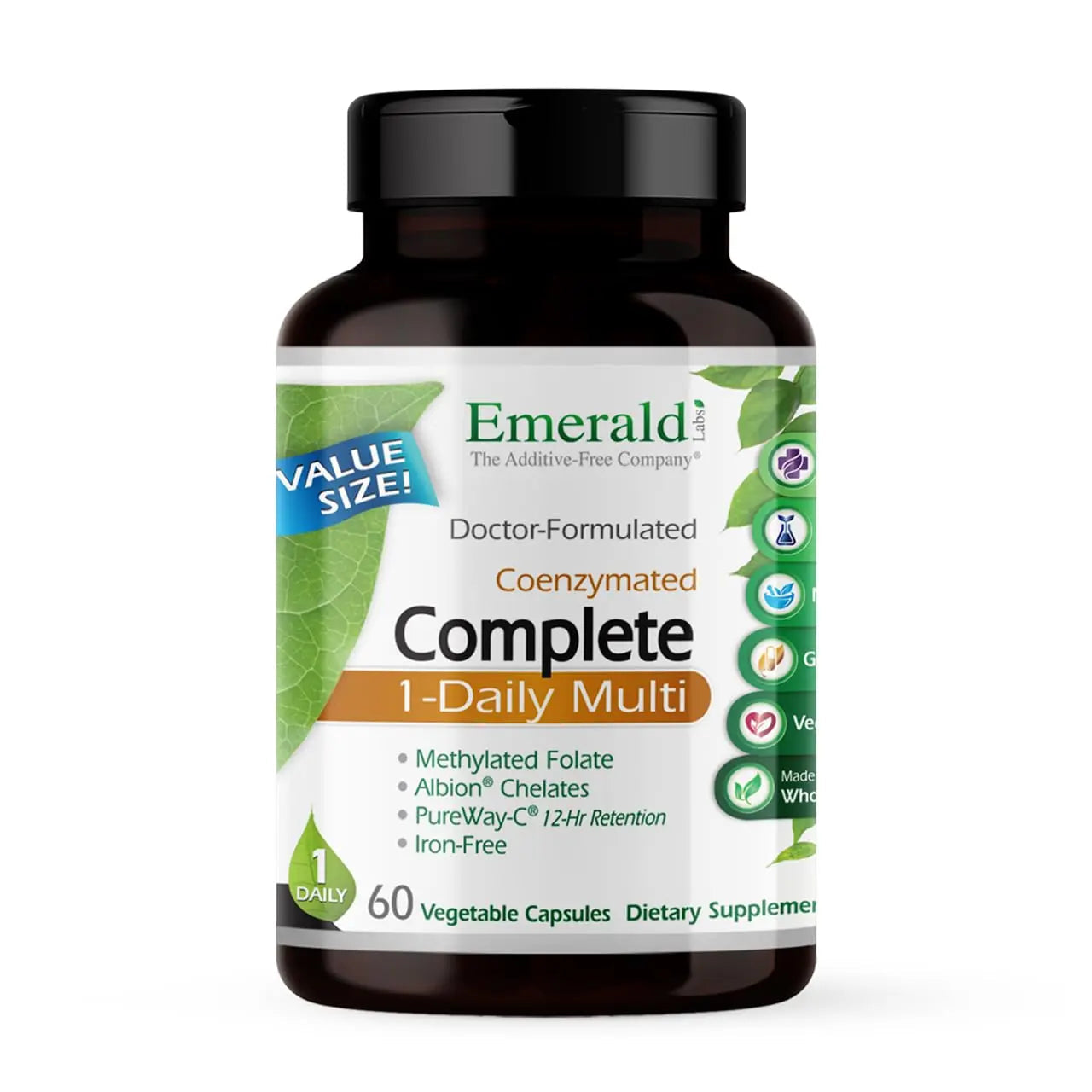 EMERALD LABS Complete 1-Daily Multi - Complete Multivitamin for Men & Women with Vitamin C, Methylated Folate, Whole-Food Blend & More EMERALD LABSAu supplements