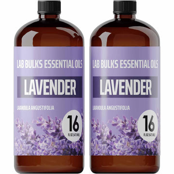 LAB BULKS ESSENTIAL OIL - Lavender Oil 16 Ounce Bottle for Diffusers, Home Care, Candles, Aromatherapy LAB BULKS ESSENTIAL OILAu supplements