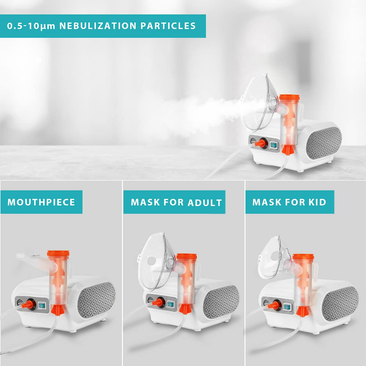 MAYLUCK Portable Compressor Nebulizer, Nebulizer Machine with 1 Set MayluckUS supplements