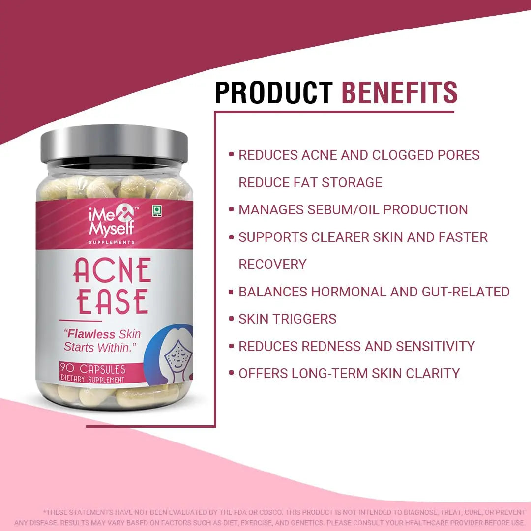 iMeMyself Clear Skin Support | 90 Capsules – with Zinc, Vitamin A, Niacinamide, Berberine, Glutathione, Neem, Probiotics, Green Tea & Herbal Extracts iMeMyselfAu supplements
