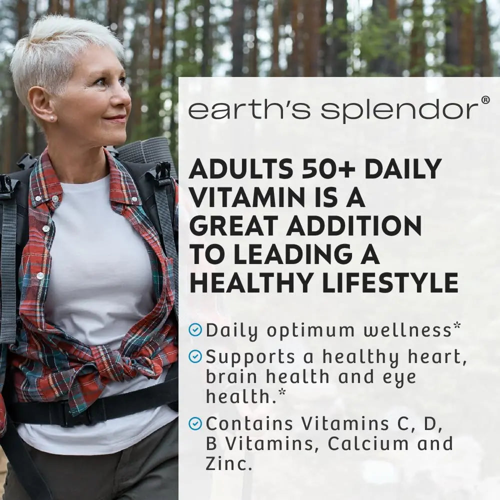 Earth's Splendor Adults 50+ Daily Vitamin- Overall Wellness Support, Daily Nutrients, 120 Day Supply Earth's SplendorAu supplements
