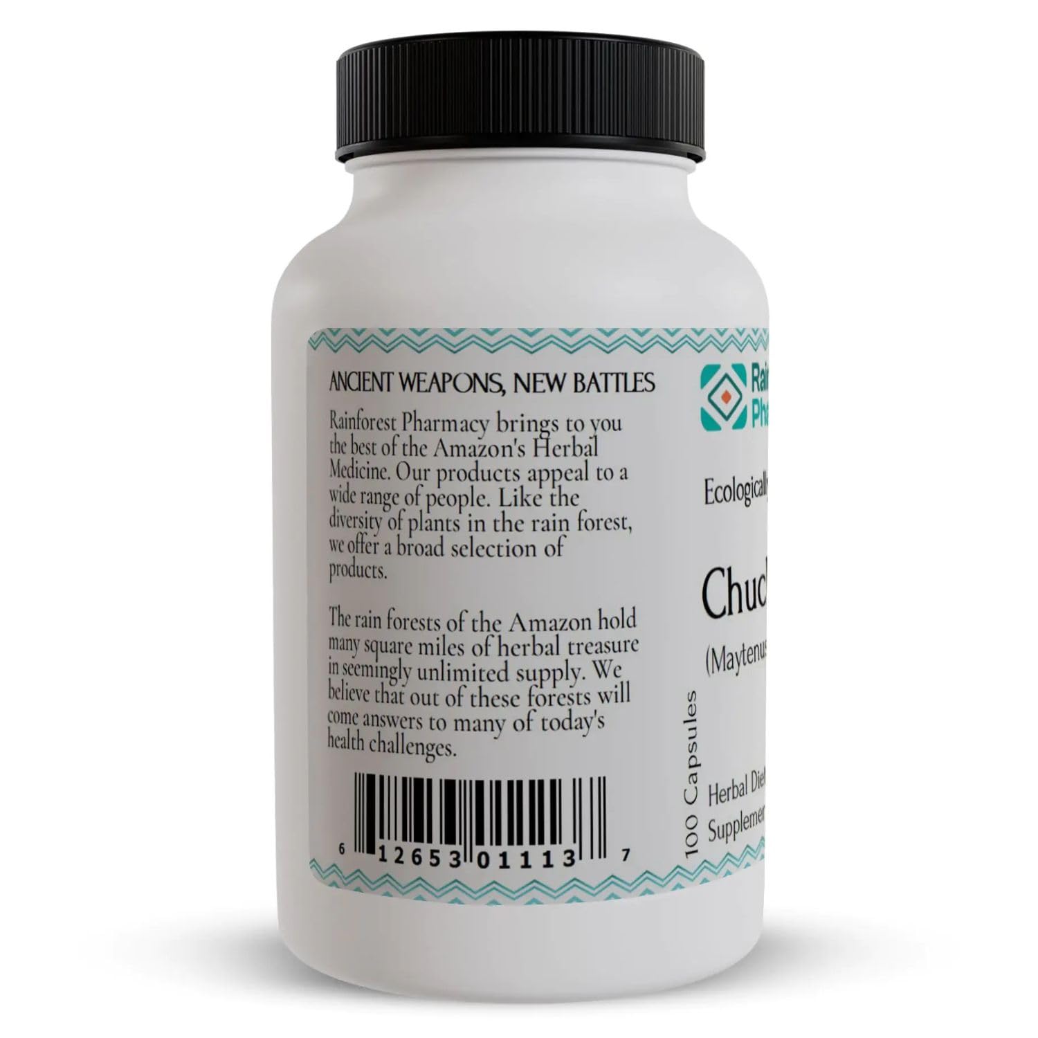 Rainforest Pharmacy Chuchuhuasi Herbal Supplement – 100 Vegetable Capsules, 500mg, Non-GMO, Sustainable, Ecologically Wildcrafted Amazon Rainforest Chuchuhuasi Bark Rainforest PharmacyAu supplements