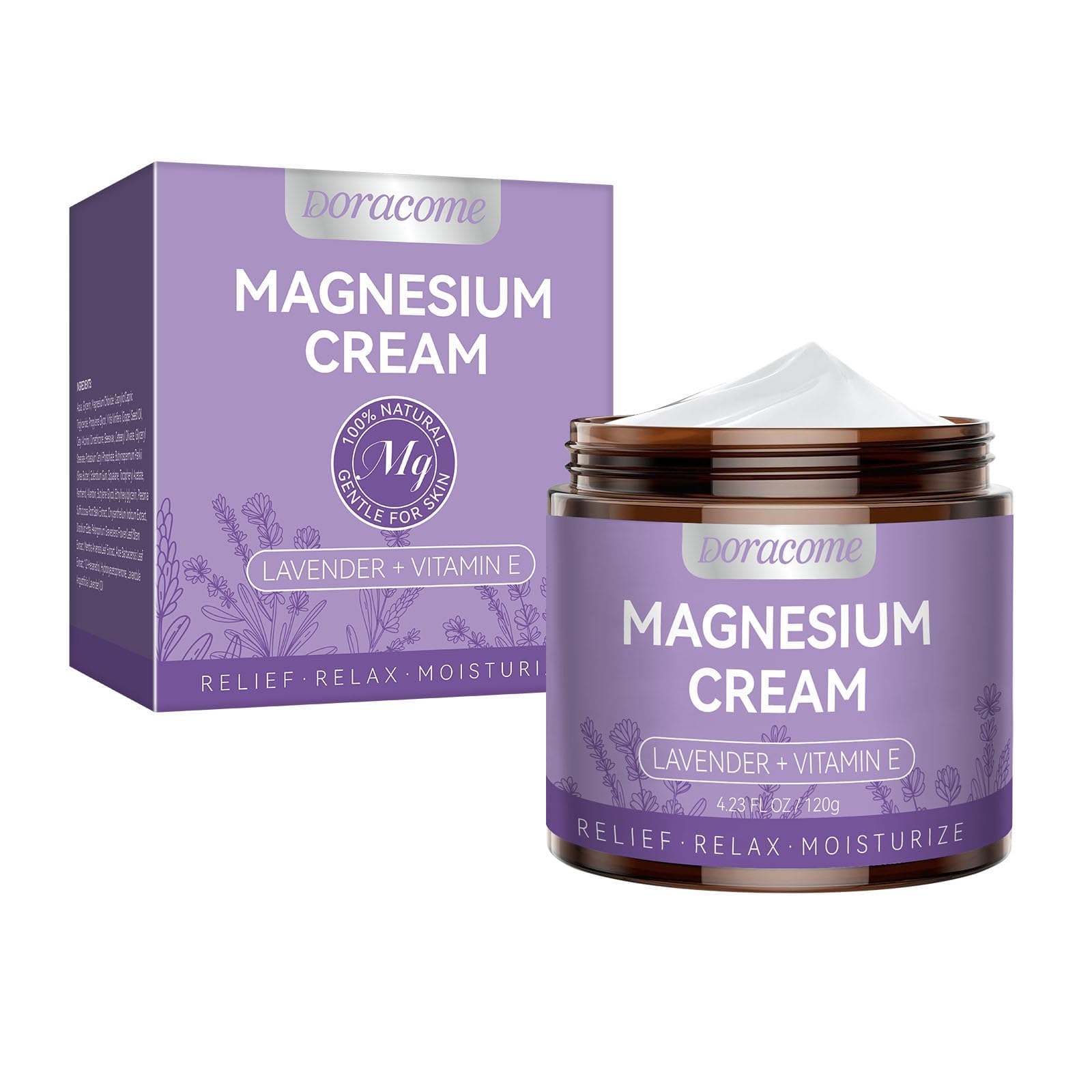 Doracome Magnesium Moisturizing Cream for Muscle Relief, Sleep Support and Stress Relief, Fast-Absorbing Formula,Skin Friendly,Lightly Scented-SJX DoracomeAu supplements