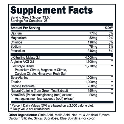 TransformHQ Pre-Workout 28 Servings - Perform - Gluten Free, Non-GMO (Blue Raspberry) TransformHQUS supplements
