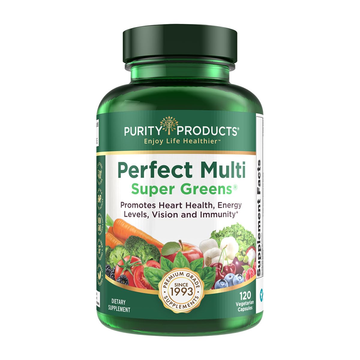 Purity Products Perfect Multi Super Greens Dietary Supplement Health Nutrition, 120 count Purity ProductsAu supplements