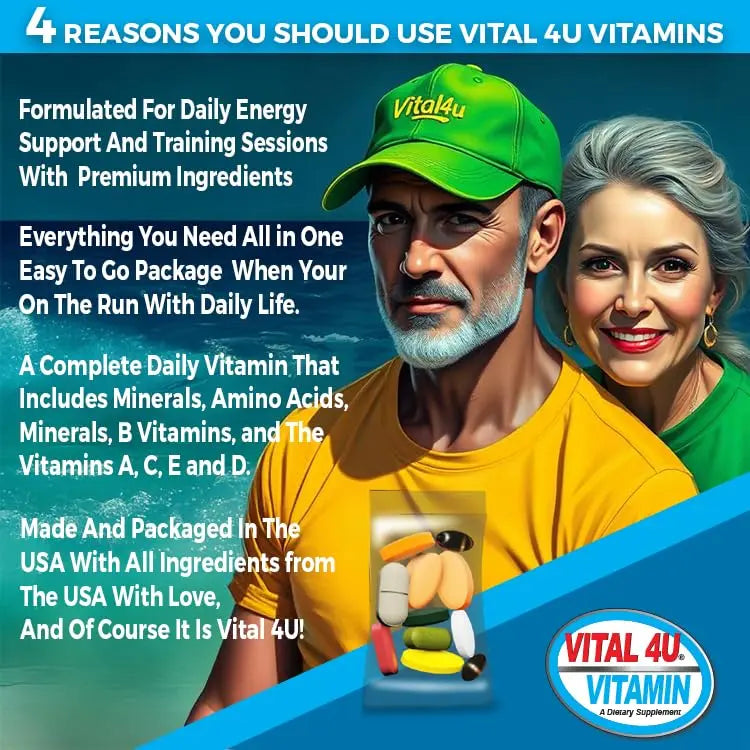 VITAL 4U® Vitamin - Premium Multivitamin for Men and Women | Supports Immune System, Energy, Heart Health VITAL 4UAu supplements