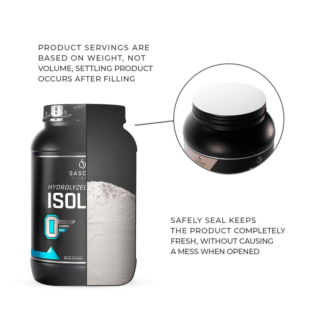 SASCHA FITNESS Hydrolyzed Whey Protein Isolate,100% Grass-Fed (2 Pounds, Cookies SASCHA FITNESSUS supplements