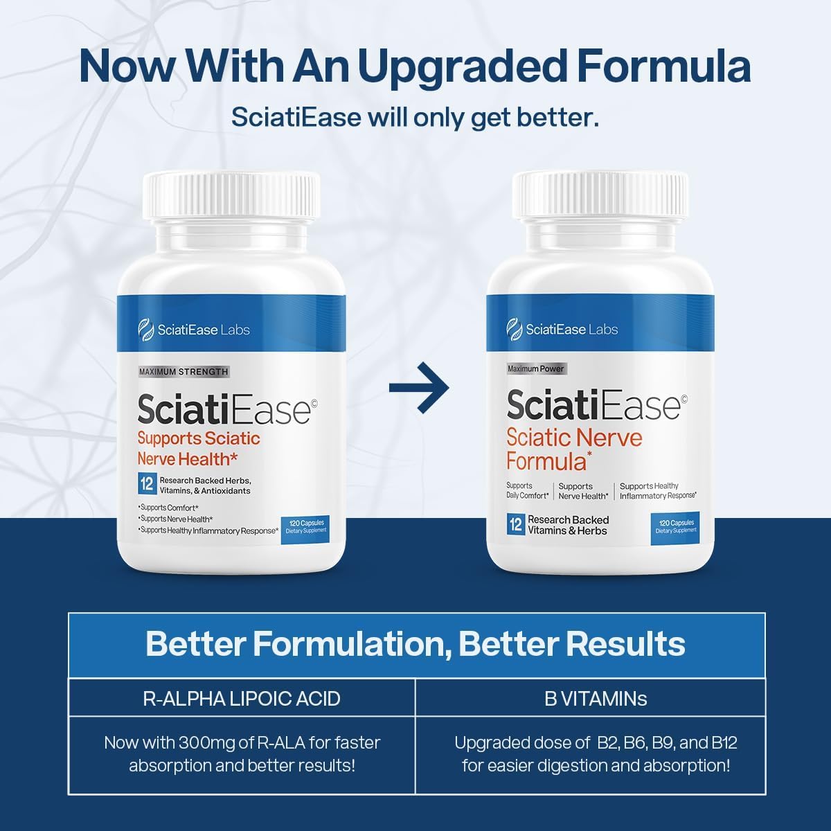 SciatiEase Sciatic Nerve Health Support Sciatic Nerve Supplement SciatiEaseUS supplements