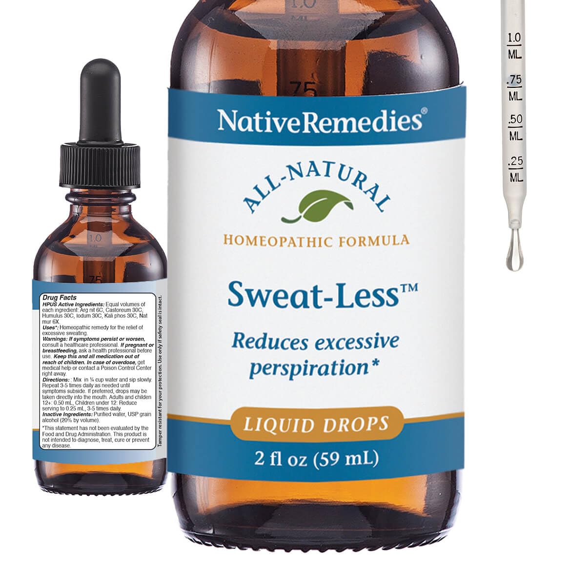 Native Remedies Sweat-Less - Natural Homeopathic Formula for Excessive Sweating, Perspiration and Clamminess - 59 mL Native RemediesAu supplements