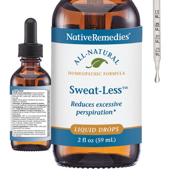 Native Remedies Sweat-Less - Natural Homeopathic Formula for Excessive Sweating, Perspiration and Clamminess - 59 mL Native RemediesAu supplements