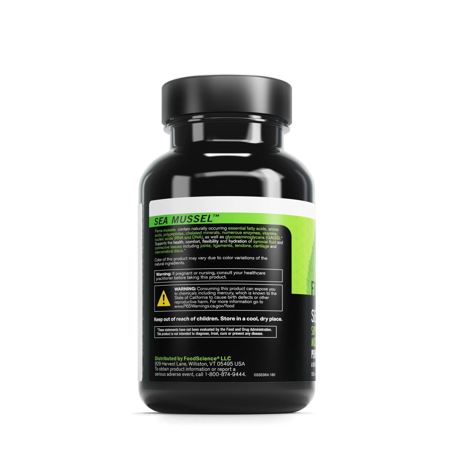 DAVINCI FoodScience of Vermont Sea Mussel, Green-Lipped Mussel Joint Supplement Capsules, 180 Count DAVINCIAu supplements