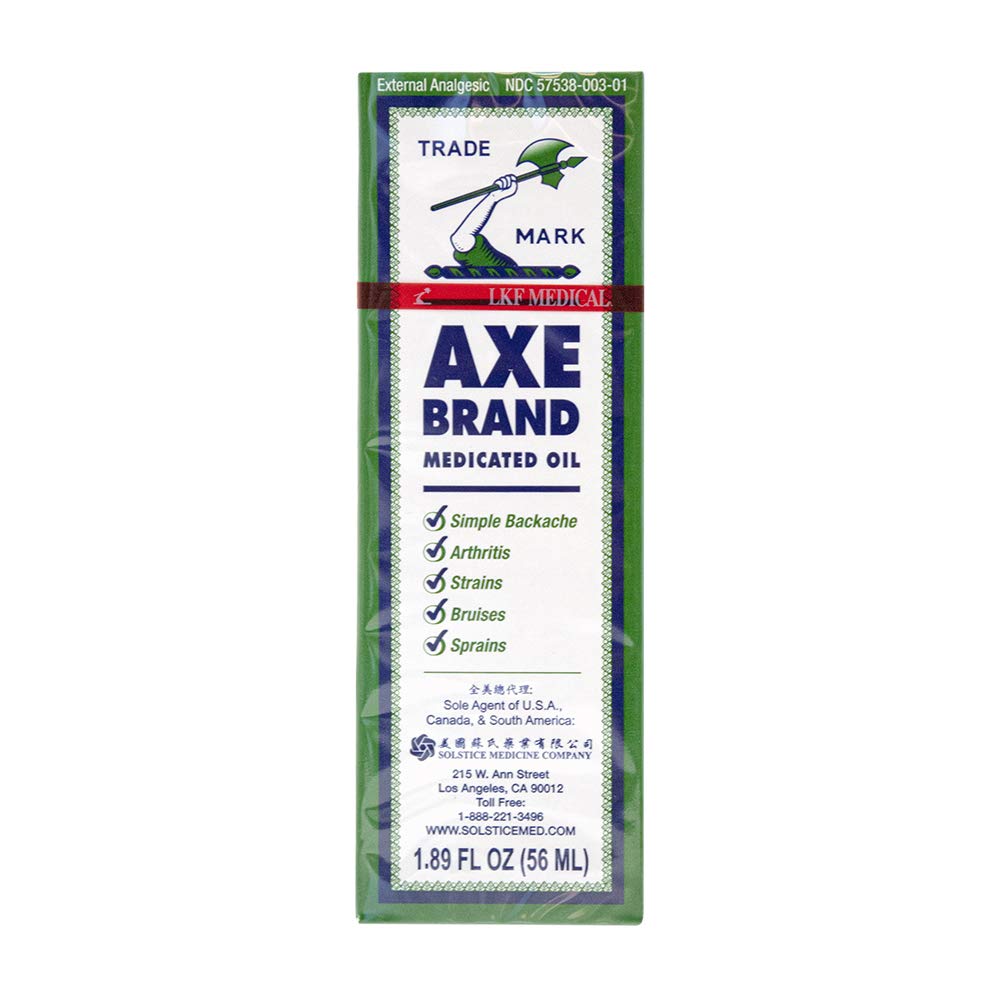 Axe Brand Medicated Oil (Muscle, Joint, and Backache Pain Relief) (1.89 fl oz) (6 Bottles) (Solstice) AXEAu supplements