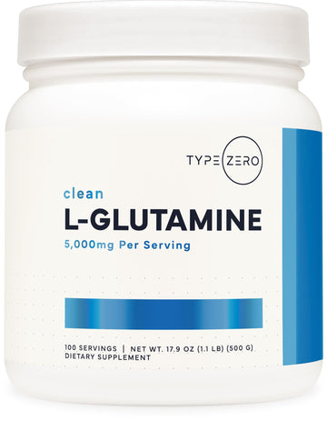 Type Zero L-Glutamine Powder (500G) 3-Month Supply Pure L-Glutamine Supplement - Vegan, Gluten Free, No Fillers Type ZeroUS supplements