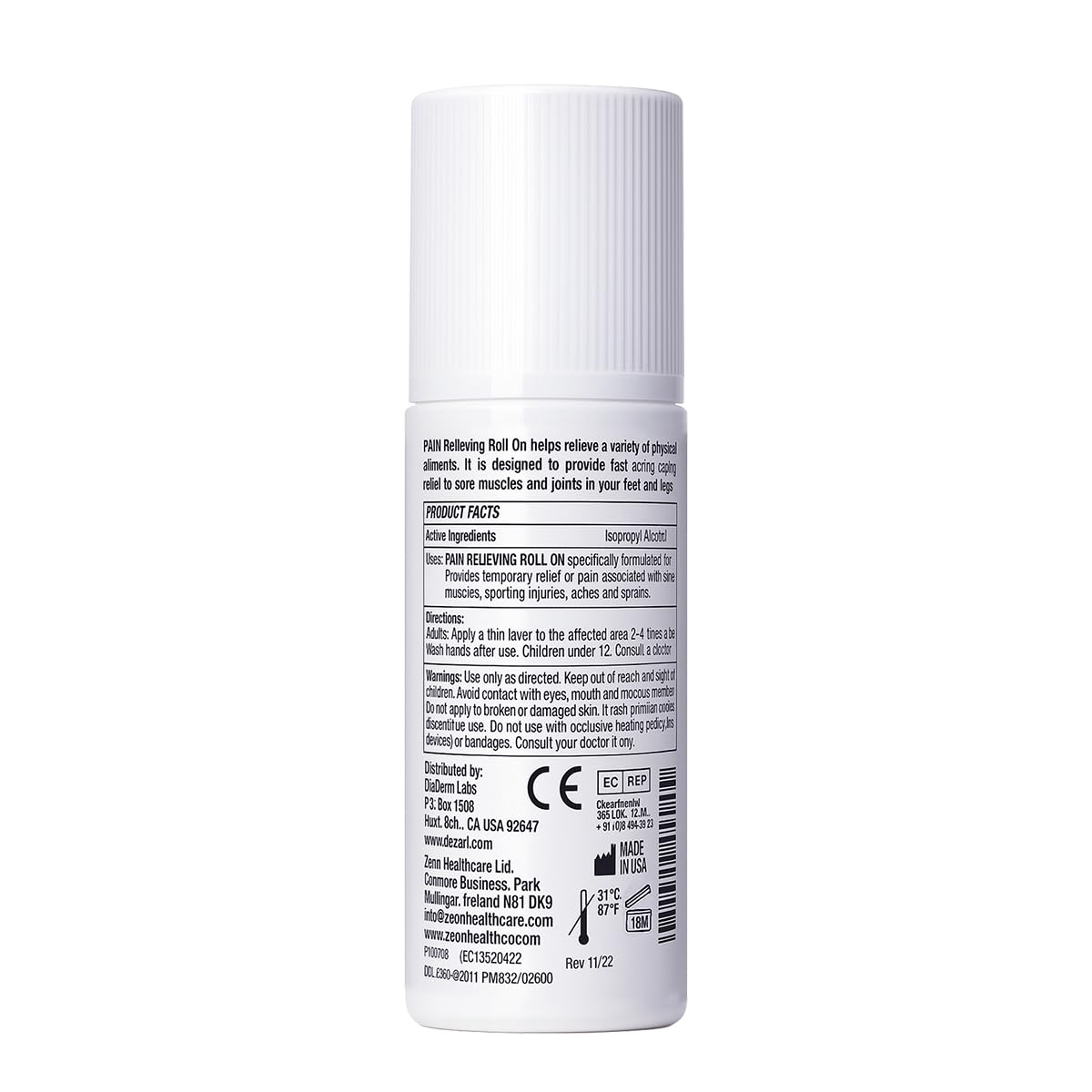 ClearZal Fast Acting Clear Pain Relieving Roll On Cooling Relief of Joint Pain, Muscle Pain, Muscle Soreness, and Swelling from Bruises or Injury - Non-Greasy - Homeopathy, 3.4oz Made in USA ClearzalAu supplements