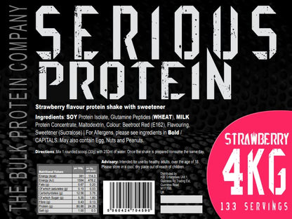 The Bulk Protein Company – SERIOUS PROTEIN – Whey Protein Powder – 4kg – Low Carb The Bulk Protein CompanyUS supplements