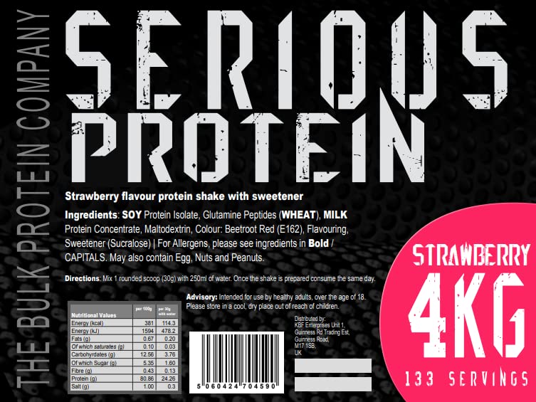 The Bulk Protein Company – SERIOUS PROTEIN – Whey Protein Powder – 4kg – Low Carb The Bulk Protein CompanyAu supplements
