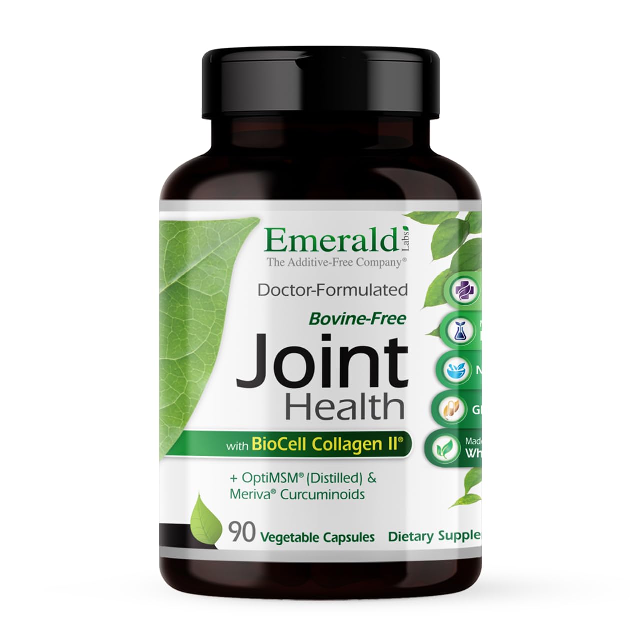 EMERALD LABS Joint Health - Biocell II Collagen, OptiMSM, Glucosamine, Meriva Turmeric Curcuminoids & More - Joint Health, Mobility & Flexibility Support* - 90 Vegetable Capsules (30-Day Supply) EMERALD LABSAu supplements