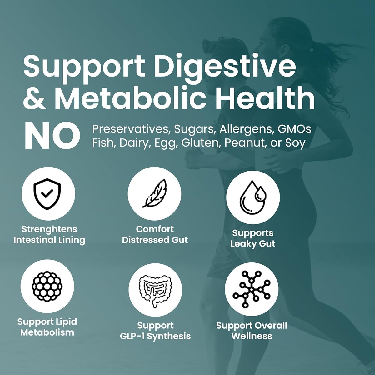 UpNourish Probiotics for GLP-1 Support, 5 Billion TFU Akkermansia Muciniphila for Digestive Health, Leaky Gut, Immunity and Metabolic Health, Prebiotics and Probiotics for Women and Men, 60 Capsules UpNourishAu supplements