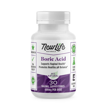 NewLife Naturals - Boric Acid Suppositories for Women pH Balance Pills - 600mg - Feminine Care NewLife NaturalsAu supplements
