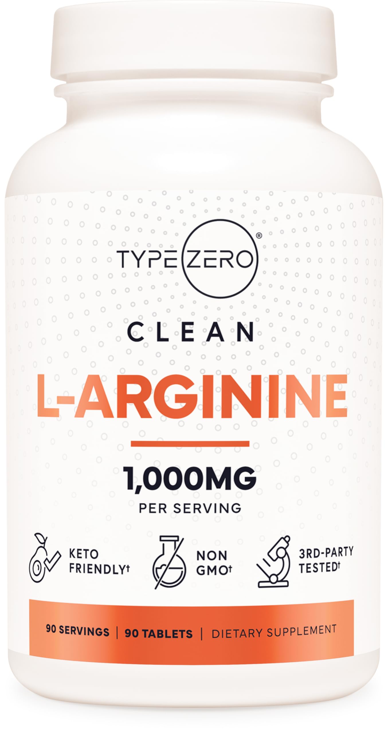Type Zero L-Arginine 90 Tablets 1,000 mg per Serving - Non-GMO Type ZeroUS supplements
