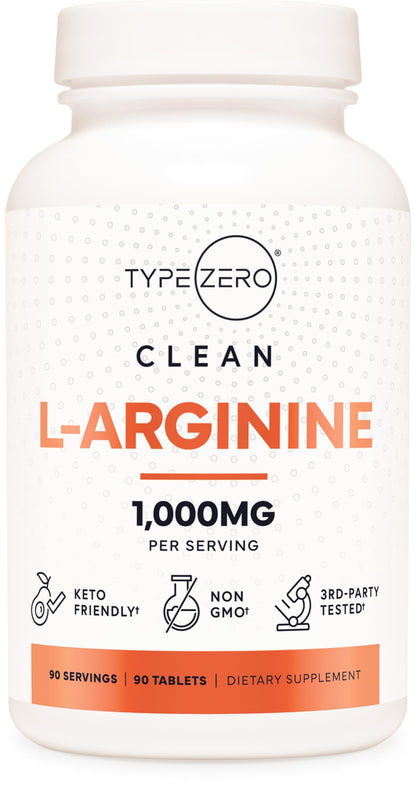 Type Zero L-Arginine 90 Tablets 1,000 mg per Serving - Non-GMO Type ZeroUS supplements