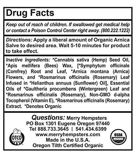 Merry Hempsters Organic Arnica Salve Single (2-Pack) The Merry HempstersAu supplements