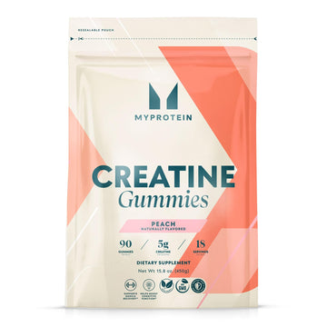 Myprotein Creatine Gummies, 5g Creatine Monohydrate per Serving, Peach, 90 Count, 18 Servings, Chewable Post/Pre Workout Strength & Recovery Sports Nutrition Supplement, Vegan, Non-GMO MyproteinAu supplements
