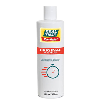 Real Time Pain Relief Cream 16oz Bottle | 17 Natural Ingredients: 1.25% Menthol, Arnica & MSM | Muscle Strain & Joint Discomfort Relief for Arthritis, Cramps, Sprains, Bruises, Hands, Back & Knee Pain Real Time Pain ReliefAu supplements