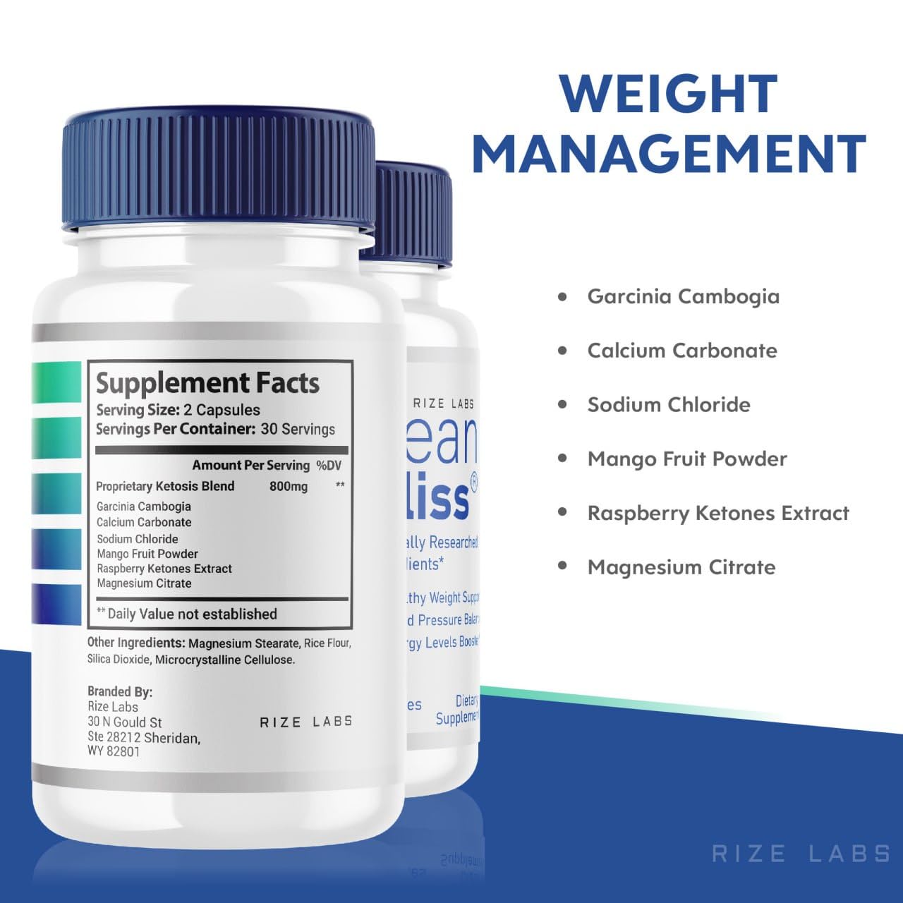 (3 Pack) Lean Bliss Weight Loss Pills, Lean Bliss Fat Burning Formula, LeanBliss Advanced rize labsAu supplements