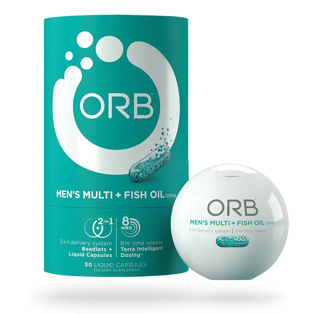 ORB Men’S MULTIVITAMIN + Fish Oil – A Complete Multi + Fish Oil |Heart Health Support, Antioxidant Support, Supports a Positive Mood Orb WellnessAu supplements