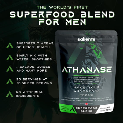 SALIENTS® ATHANASE® | Men's Super Greens Powder | Superfood Powder Blend SalientsUS supplements