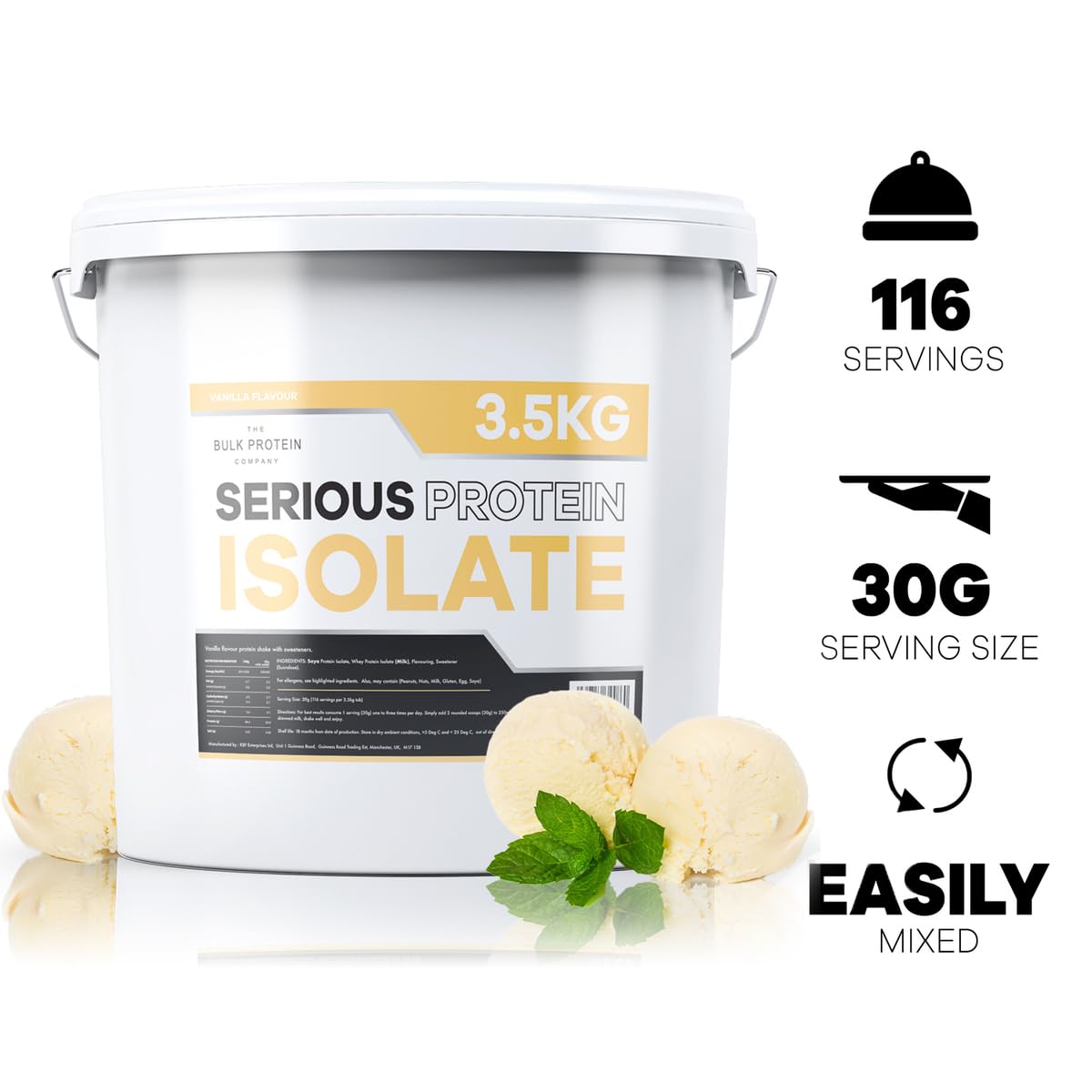 The Bulk Protein Company, Serious Protein Isolate – 3.5kg – Whey Protein Iso The Bulk Protein CompanyAu supplements