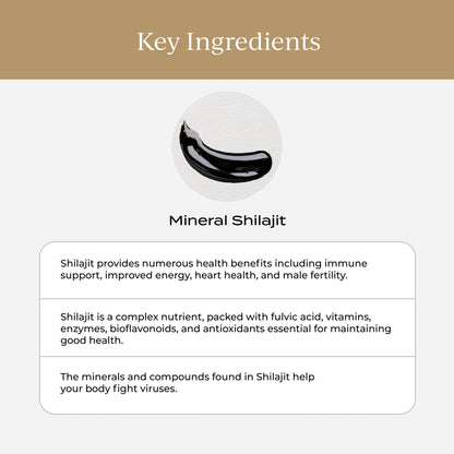 CYMBIOTIKA Pure Himalayan Shilajit Resin 500mg - 84+ Trace Minerals, High Potency with Elemental Gold & Fulvic Acid - for Energy, Focus, Immune & Digestive Support - Authentic Shilajit Resin CYMBIOTIKAUS supplements