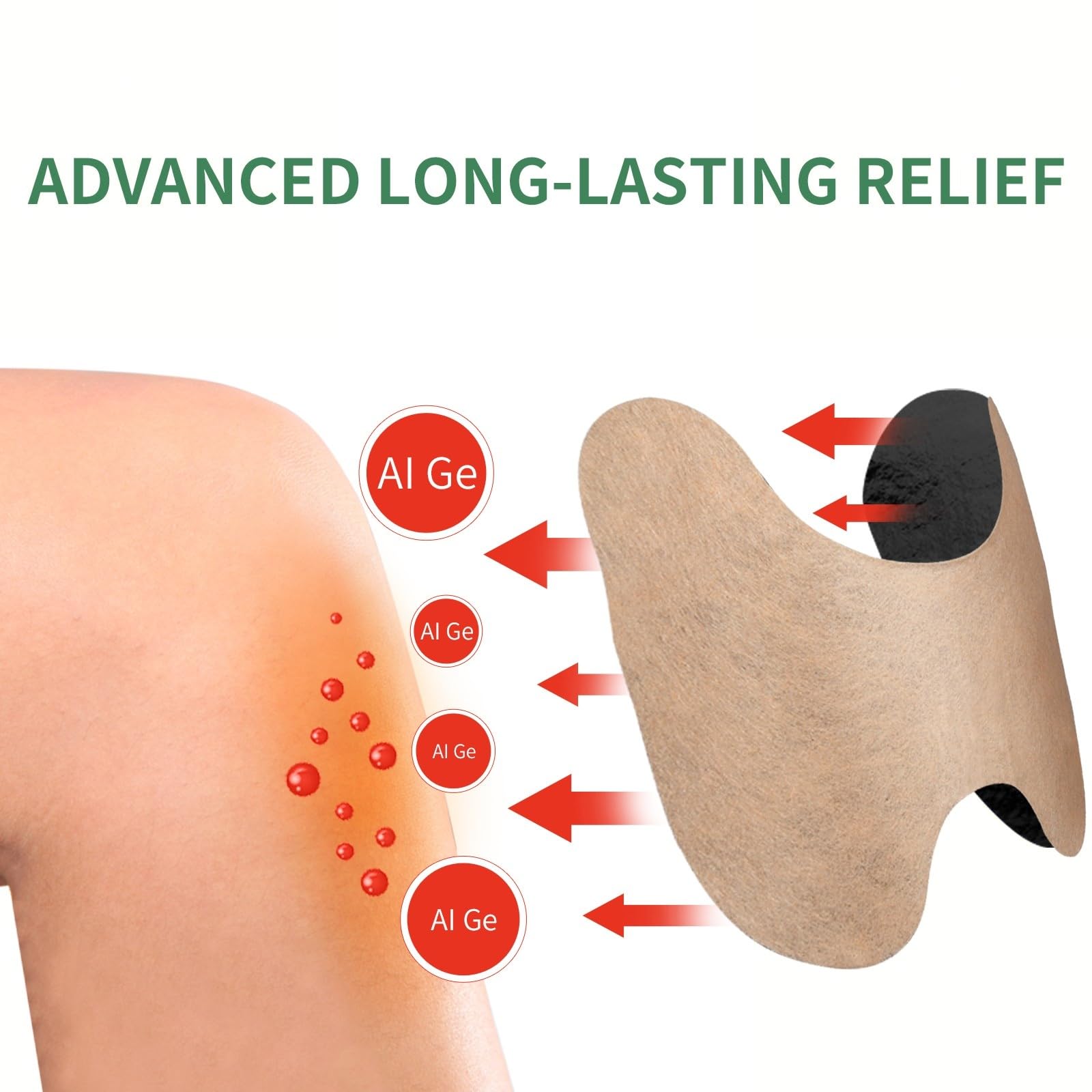 Knee Patch 72 Pcs, for The Relief of Muscle Pain in Joints, Neck and Shoulders, Long-Lasting Warm Knee Patches MaengveAu supplements