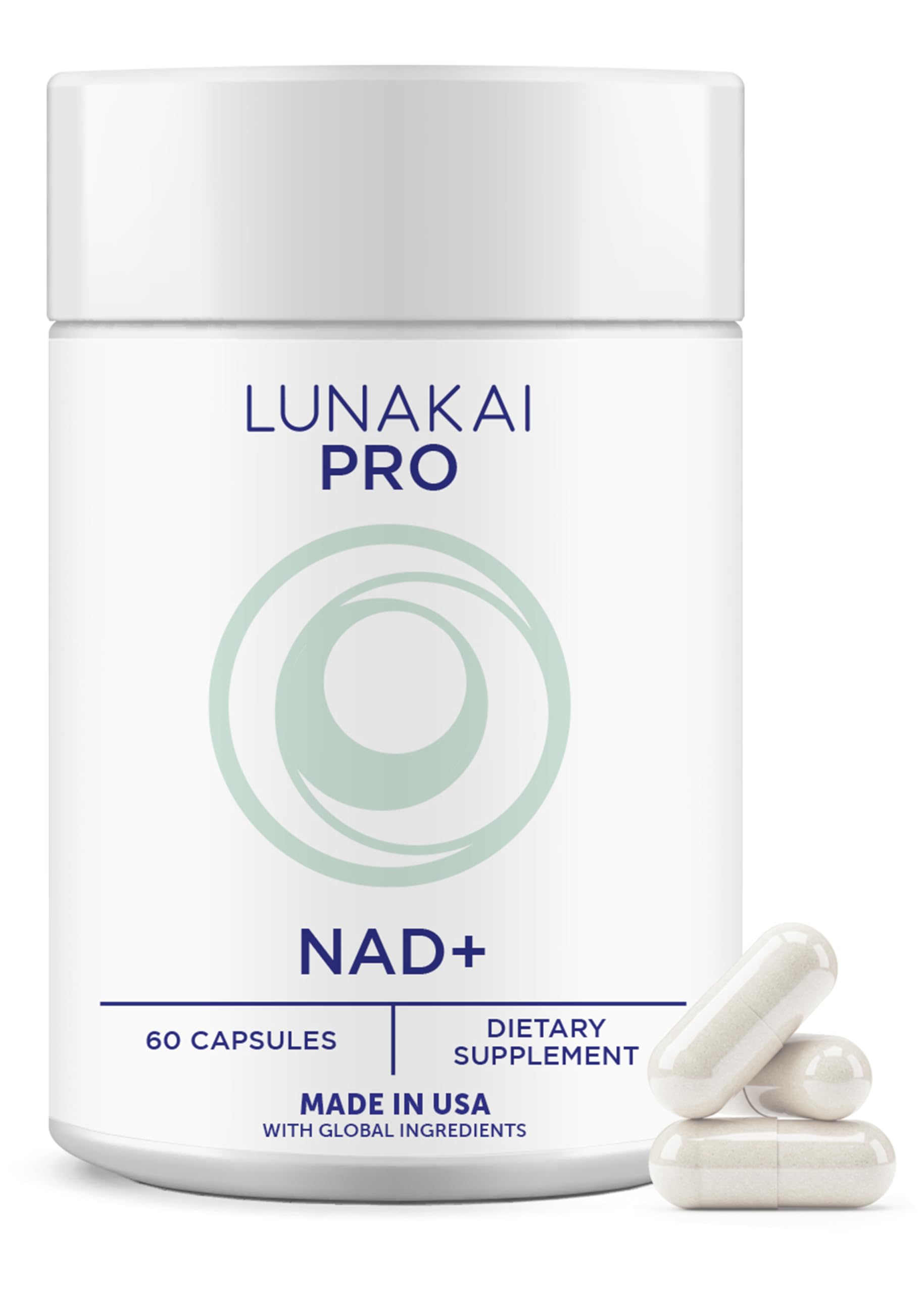Lunakai PRO USA Made Dual-Pathway NAD+ Formula with NR & Resveratrol – Natural NAD Supplement for Women & Men – Healthy Aging & Cellular Health Support, 60ct LunakaiAu supplements