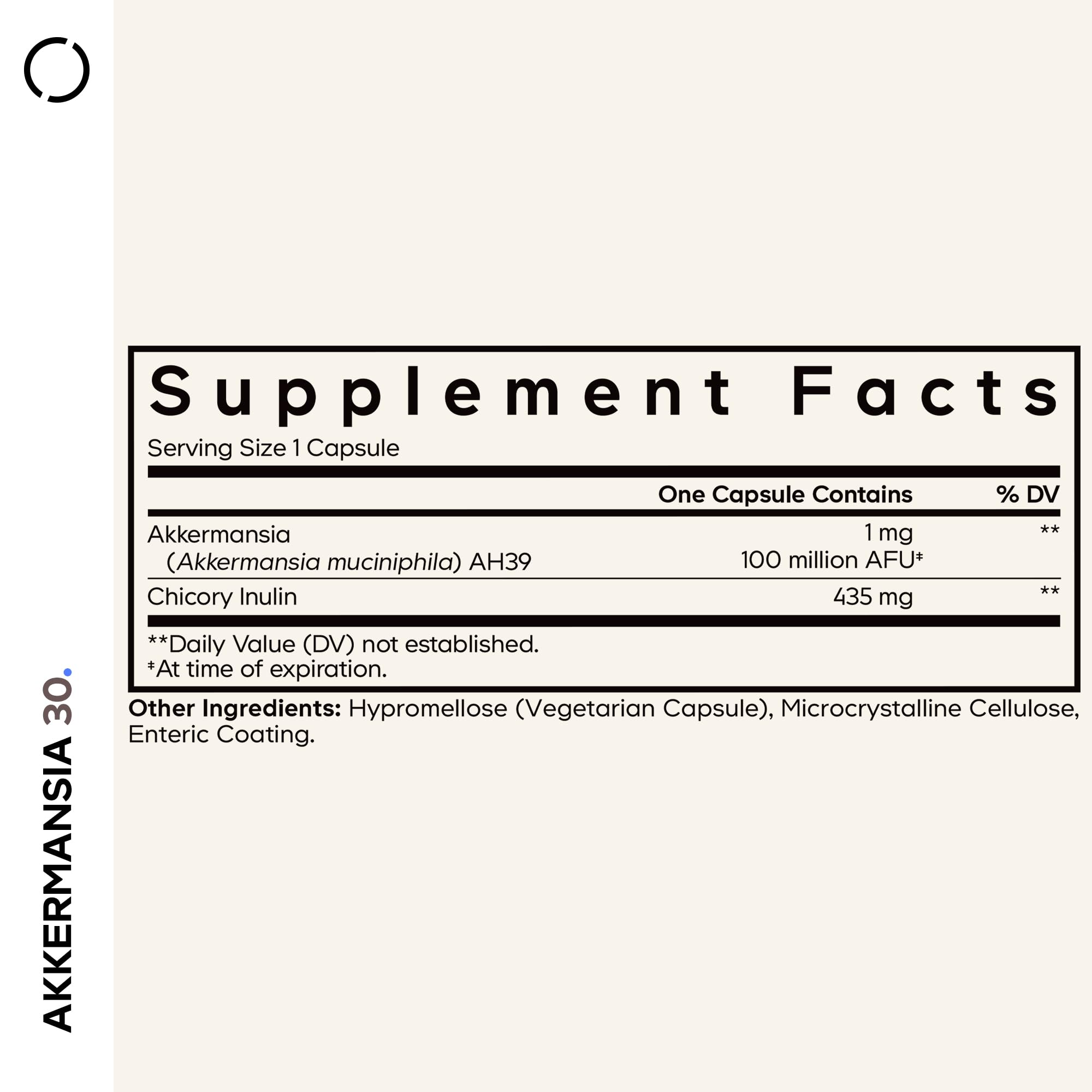 Codeage Akkermansia Synbiotic Supplement - 100 Million AFU Akkermansia Probiotic & Chicory Inulin Prebiotic - Chicory Root - 1 Capsule Per Serving - Non-GMO, Gluten-Free - 30 Capsules CodeageAu supplements