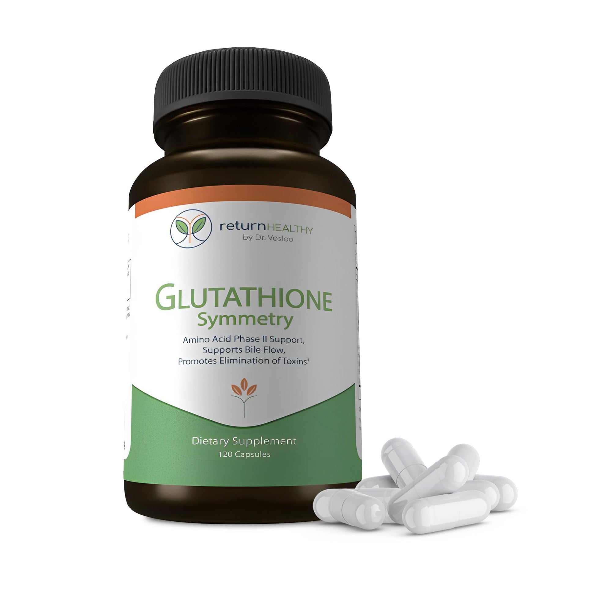 Return Healthy Glutathione Symmetry | S-Acetyl Glutathione Supplement | Antioxidants & Detoxification Supplement | Natural Cellular Support | All-Natural, Vegan, Non-GMO, 120 caps Return HealthyAu supplements
