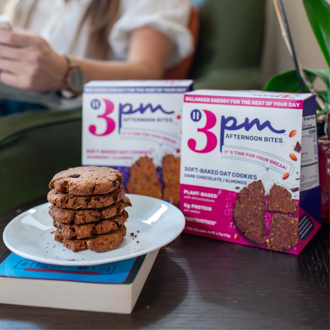 3PM Afternoon Bites Cranberry Flaxseed Cookies with Postbiotics, 5g of Protein, 15 Cookies 3PM AFTERNOON BITESAu supplements