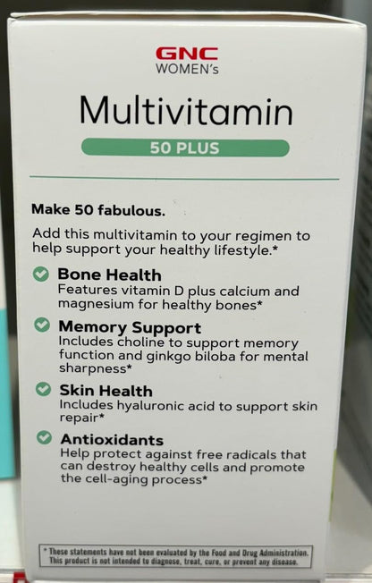 GNC Women's Multivitamin 50 Plus |Supports Bone, Eye, Memory, Brain and Skin Health GNCUS supplements