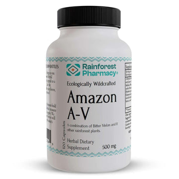 Rainforest Pharmacy Amazon A-V Bitter Melon Supplement – 120 Vegetable Capsules with 500 mg of Bitter Melon, Anamu & 7 Amazon Rainforest Plants – Herbal Supplement for Wellness Support Rainforest PharmacyAu supplements