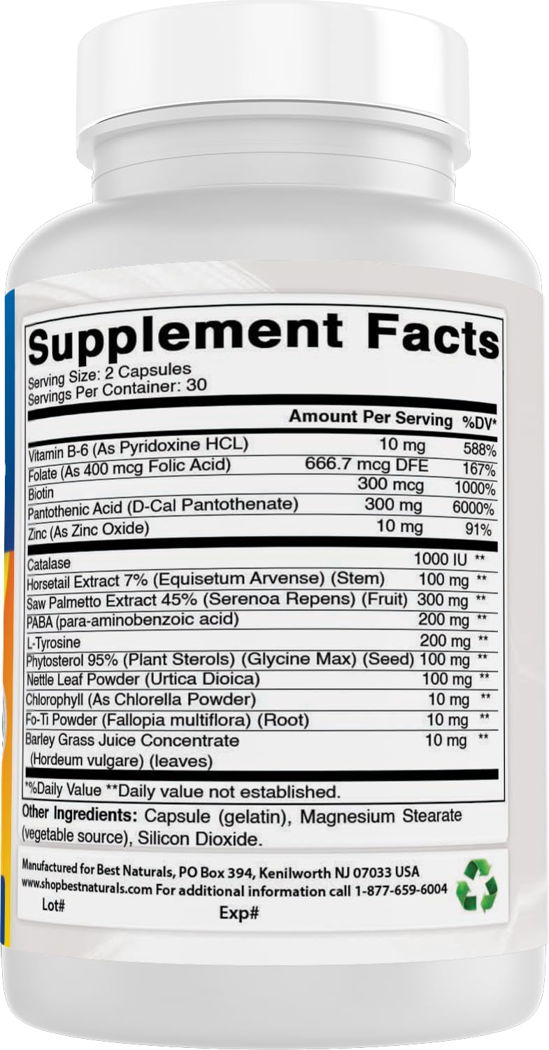 Best Naturals Anti Gray Hair Formula, 60 Count Best NaturalsAu supplements