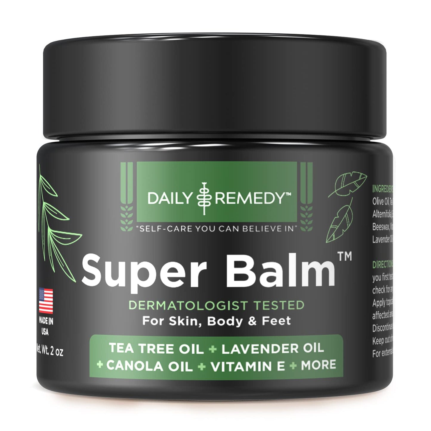DAILY REMEDY Tea Tree Oil Extra Strength Super Balm - Athletes Foot Cream Combats DAILY REMEDYUS supplements