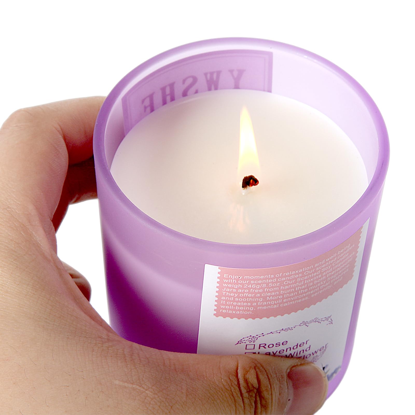 YWSHF Aromatherapy Candles,Scented Candle,Lavender Candle,8.5oz Stree Relief Candles Gift YWSHFAu supplements