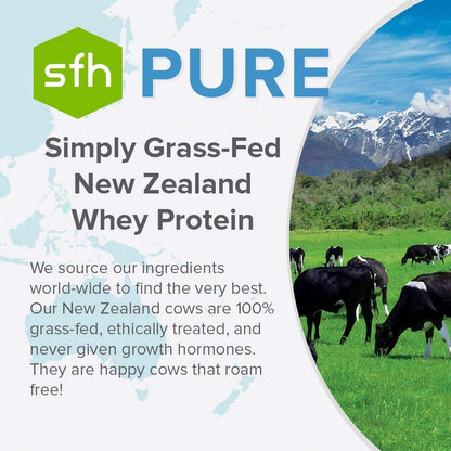 SFH Pure Whey Protein Powder (Chocolate) Best Tasting 100% Grass Fed Whey SFHUS supplements
