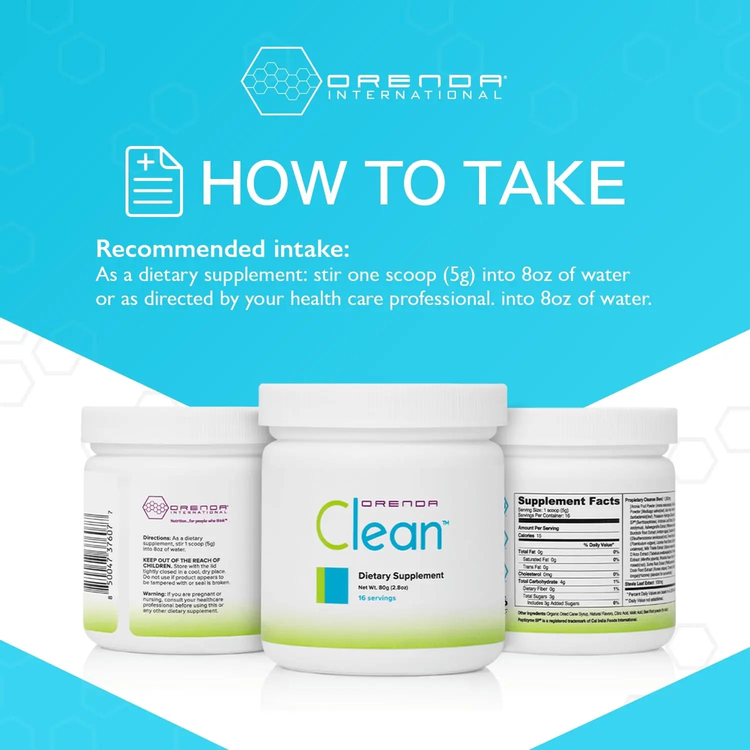 Orenda Clean - Peptizyme-SP EN, Aronia Berry, Aloe Vera and More for Digestive Support - Nutrient-Rich Supplement for Wellness - 80g, 16 Servings Orenda InternationalAu supplements