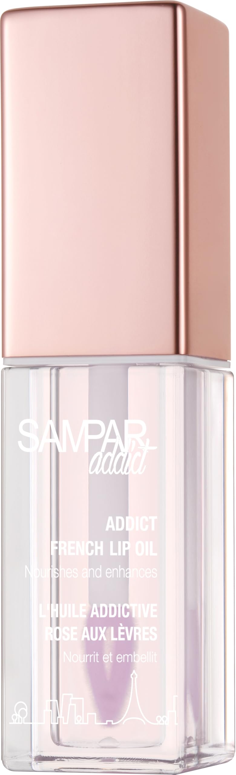 Sampar Addict French Oil with Sponge Applicator - Korean Beauty Perfect for Lip Oils & Glosses | Rosehip, Rare Beauty Tinted Lip Oil, Broadway Vita-Lip Gloss, Saie Glossy Bounce, SamparAu supplements