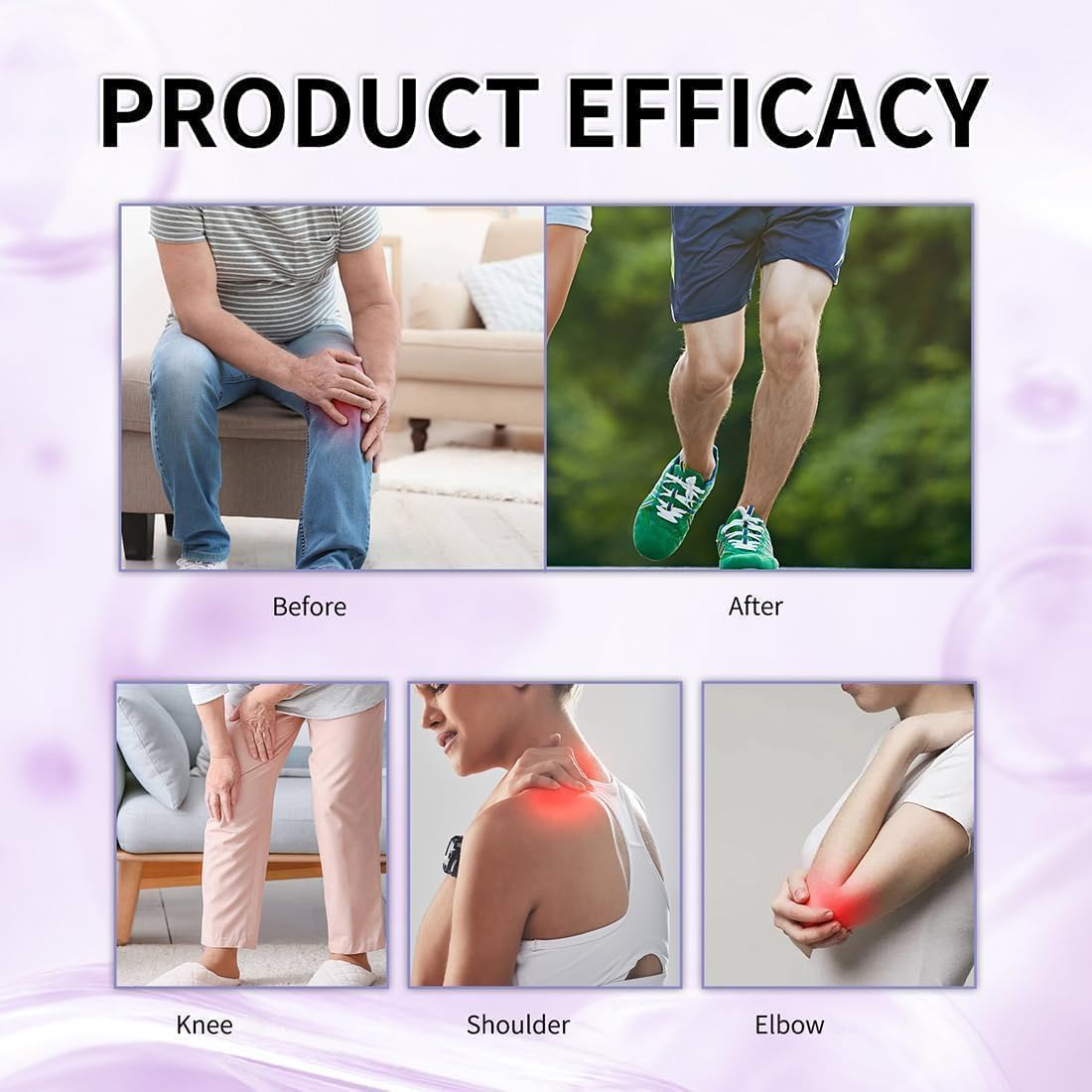 2PCS Joint Purple Gel, Purple Relief Soothing Massage Cream,Joint Activities Throughout The Body, Soothes Knees, Lumbar, Neck, Hands, and Feet AoamsfuAu supplements